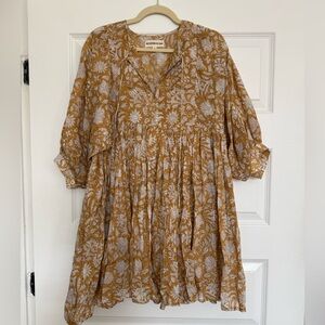 Daughters of India Kyra Mini Dress in Cumin